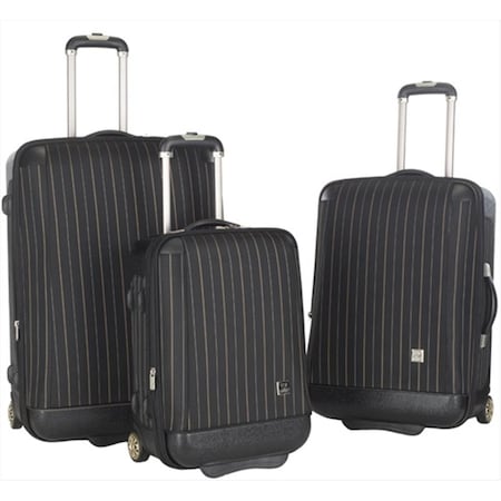 Safavieh 3 Piece Oneonta Luggage Set - Black Stripe LTS1001B-3PC